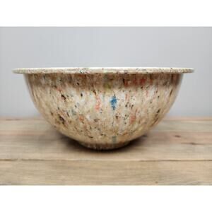 Vintage TEXAS WARE #125 Melmac Splatter Confetti Multicolor Mixing Bowl
